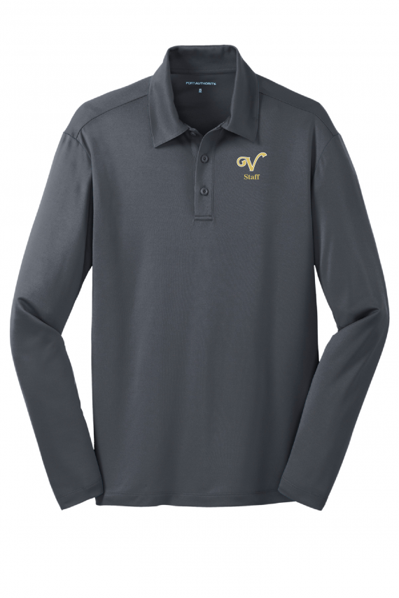 Men’s Port Authority® Silk Touch™ Performance Long Sleeve Polo - Image 2