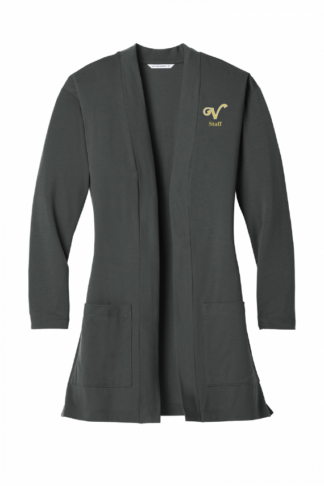 Staff Ladies Port Authority Stretch Long Pocket Cardigan