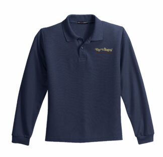 Adult Soft Cotton Long Sleeve Polo