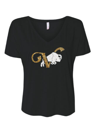 BELLA+CANVAS Curvy Slouchy V Buffalo Glitter Tee