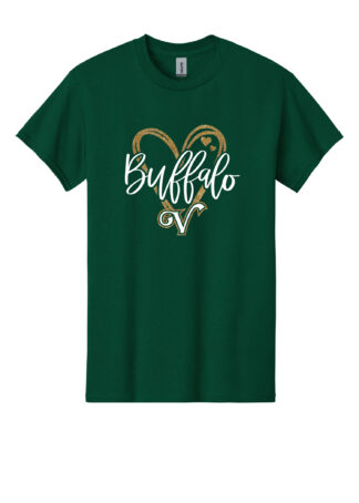 Gildan Youth Buffalo Glitter Heart Tee