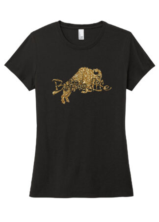 District Ladies Buffalo Life Glitter Tee