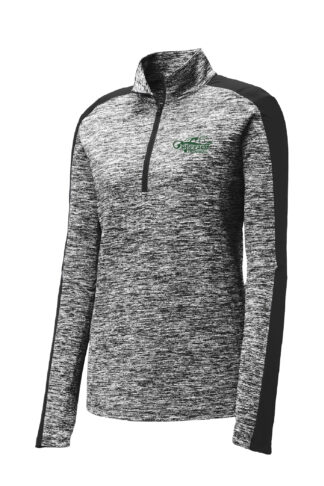 Ladies Sport-Tek® PosiCharge® Electric Heather Colorblock 1/4-Zip Pullover