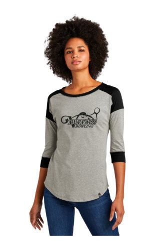 Ladies New Era® Heritage Blend 3/4-Sleeve Baseball Raglan Tee
