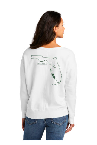 Port & Company Ladies Beach Wash Off the Shoulder Sweatshirt