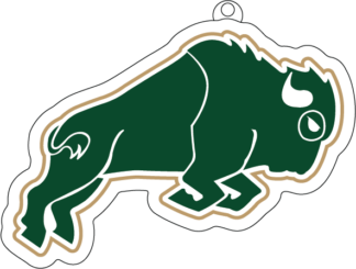 Forest Leaping Buffalo 6" Decal