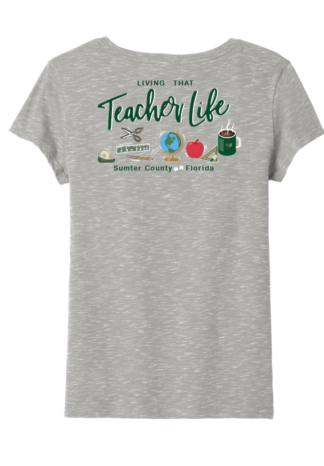 Teacher Life District Women’s Medal V-Neck Tee