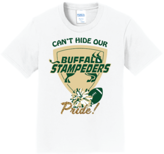 Stampeders Cheer Green & Gold Tees