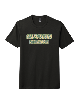 Adult Stampeders Volleyball Black TriBlend Practice Tee '24