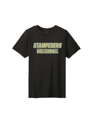 Youth Stampeders Volleyball Black TriBlend Practice Tee '24