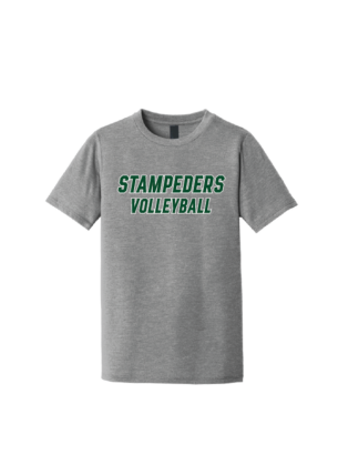 Youth Stampeders Volleyball Grey Frost TriBlend Practice Tee '24