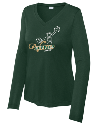 VHS Cheer Sport-Tek Women's Long Sleeve PosiCharge Competitor V-Neck Tee