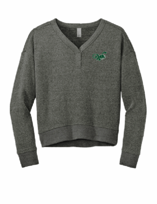 District Ladies Fleece Florida Buffs V Neck Sweater