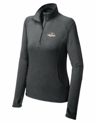 Ladies Charcoal Heather 1/2 Zip Jacket (LST850)