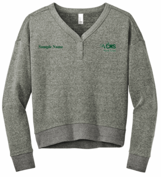 District VCMS Math Team Women’s Fleece V-Neck Sweatshirt