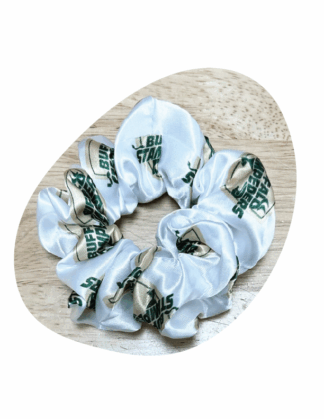 White Stampeders Scrunchie