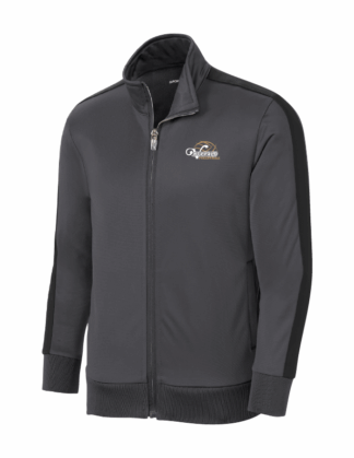 Youth Grey/Black Tricot Full Zip Jacket (YST94)