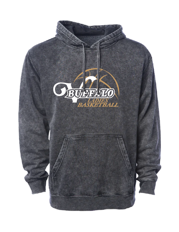 Adult Black Mineral Wash Hoodie (PRM4500MW)
