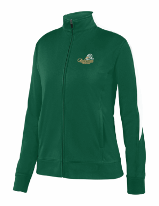 Ladies Forest/White Full Zip Jacket (4397)